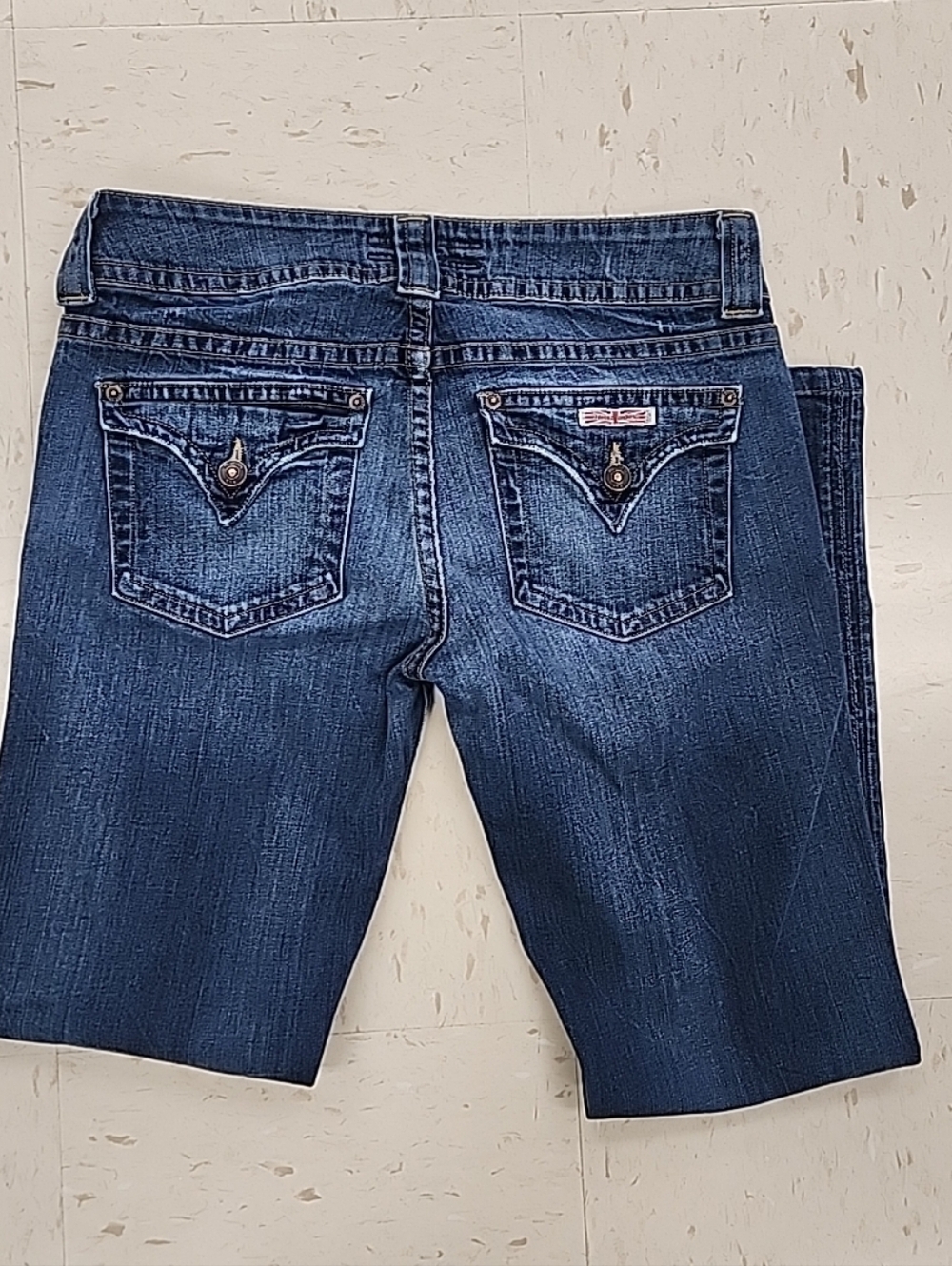 Hudson Denim Low-Rise Flare Jeans Women's Size 30 Medium Wash Y2K Made in USA - Picture 5 of 8